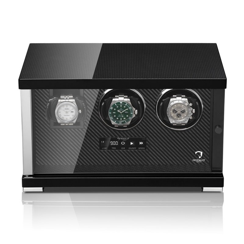 Modalo Uhrenbeweger Showtime MV4 für 2+1 Uhr Carbon schwarz