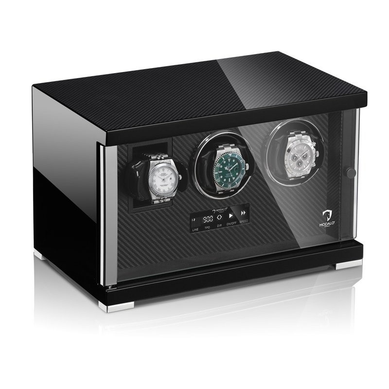 Modalo Uhrenbeweger Showtime MV4 für 2+1 Uhr Carbon schwarz