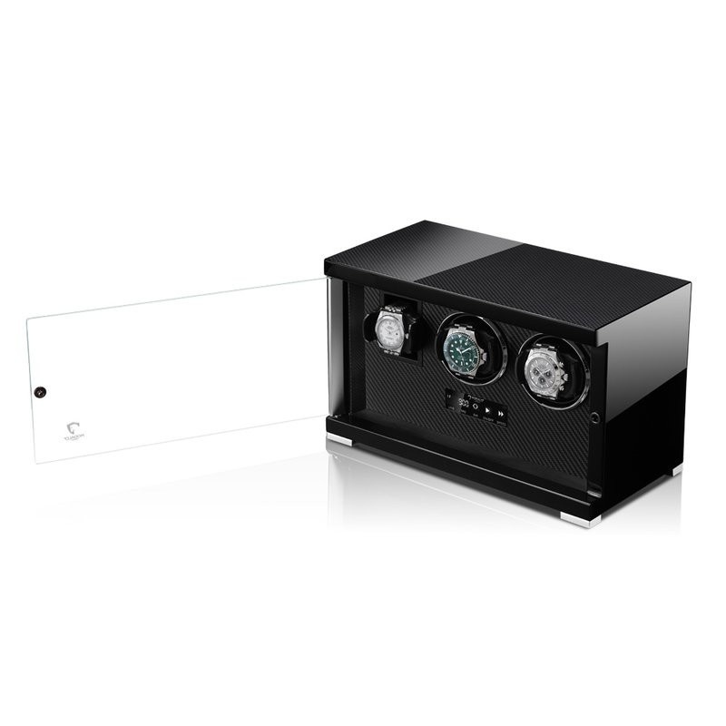 Modalo Uhrenbeweger Showtime MV4 für 2+1 Uhr Carbon schwarz