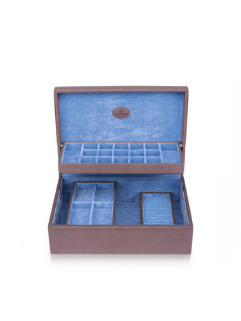 WINDROSE Charms- und Ringbox Merino Moda - Grau L