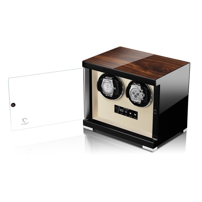 Modalo  Uhrenbeweger Showtime MV4 für 2 Uhren Walnuss Beige