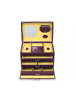 WINDROSE Schmuckschatulle Merino Moda - Aubergine L
