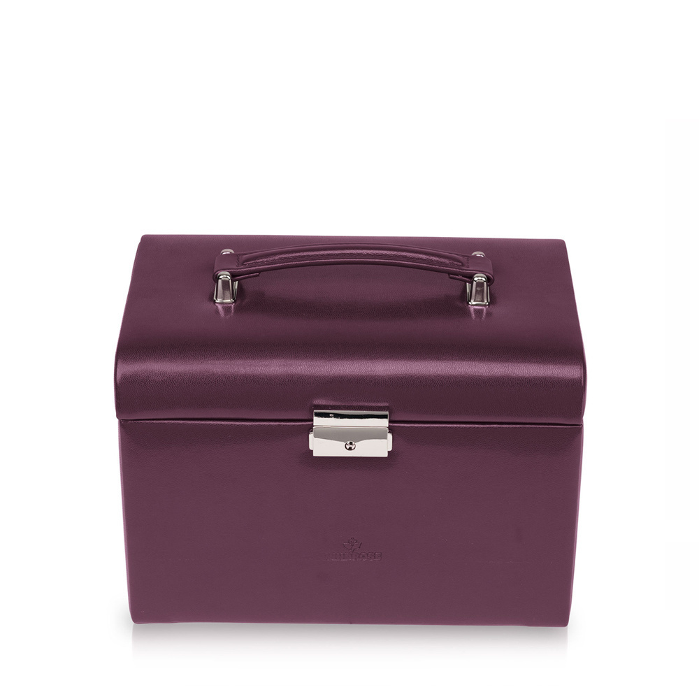 WINDROSE Schmuckschatulle Merino Moda - Aubergine L