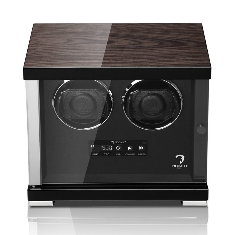 Modalo Uhrenbeweger Showtime MV4 für 2 Uhren Schwarzes Makassar