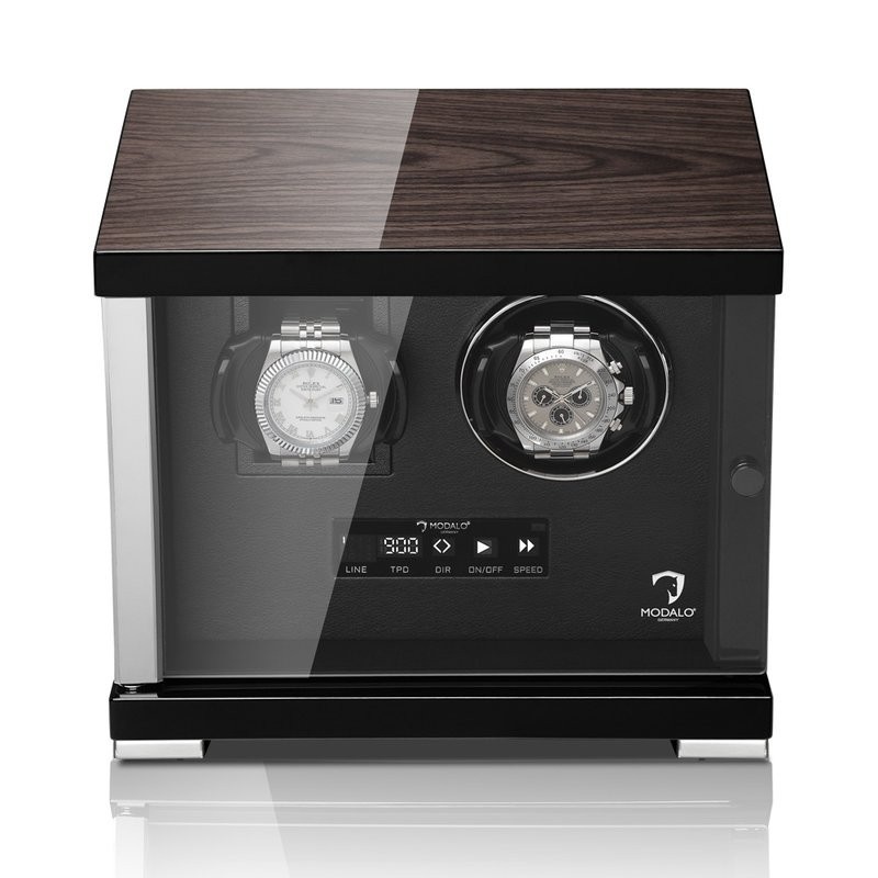 Modalo  Uhrenbeweger Showtime MV4 für 1+1 Uhr Schwarzes Makassar