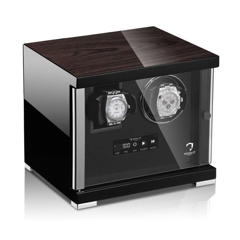 Modalo  Uhrenbeweger Showtime MV4 für 1+1 Uhr Schwarzes Makassar