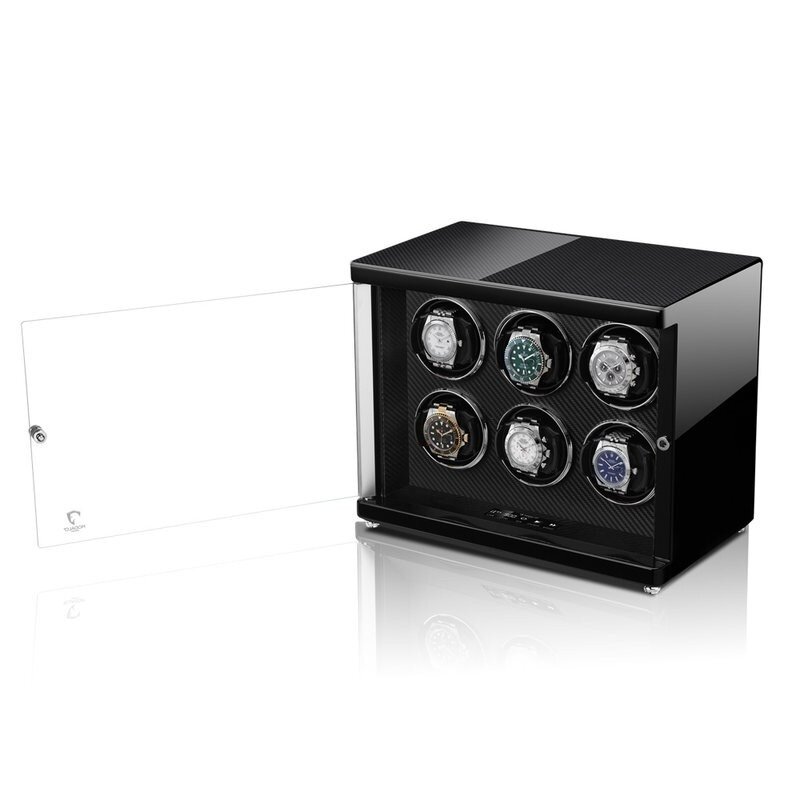 Modalo  Uhrenbeweger Ambiente MV4 für 6 Uhren Carbon schwarz