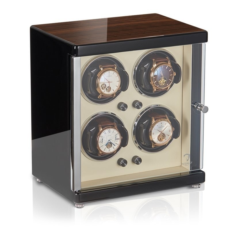 Modalo Uhrenbeweger Ambiente MV4 für 4 Uhren walnuss-beige