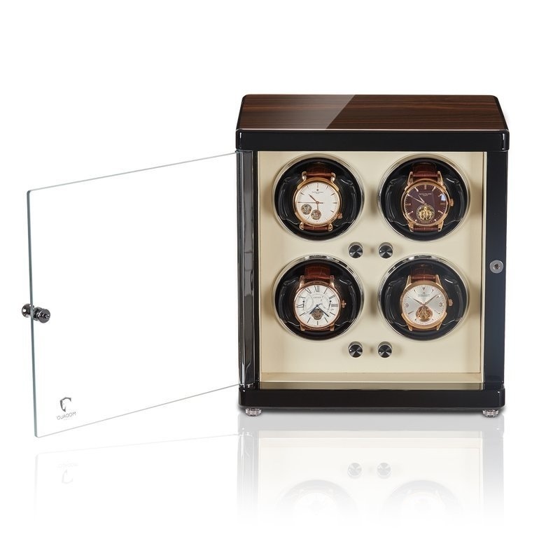 Modalo Uhrenbeweger Ambiente MV4 für 4 Uhren walnuss-beige