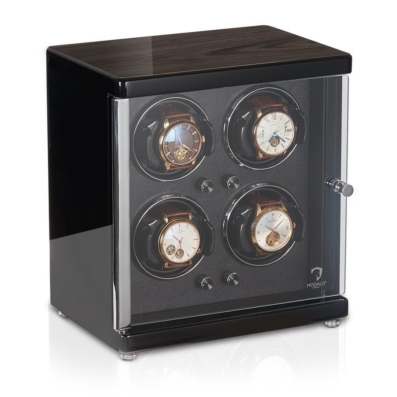 Modalo Uhrenbeweger Ambiente MV4 für 4 Uhren Schwarzes-Makassar