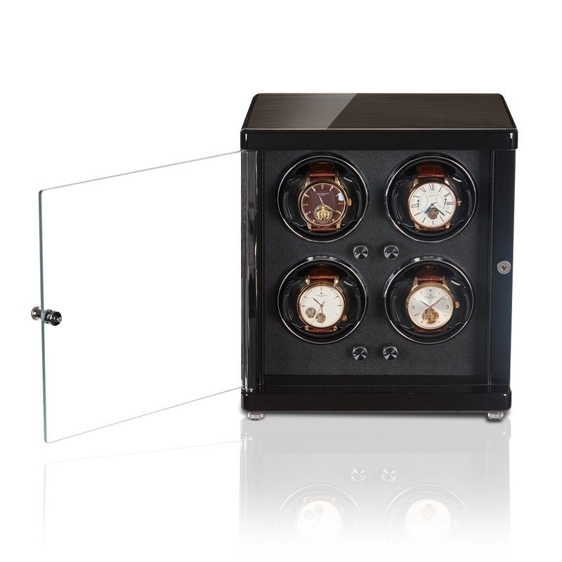 Modalo Uhrenbeweger Ambiente MV4 für 4 Uhren Schwarzes-Makassar