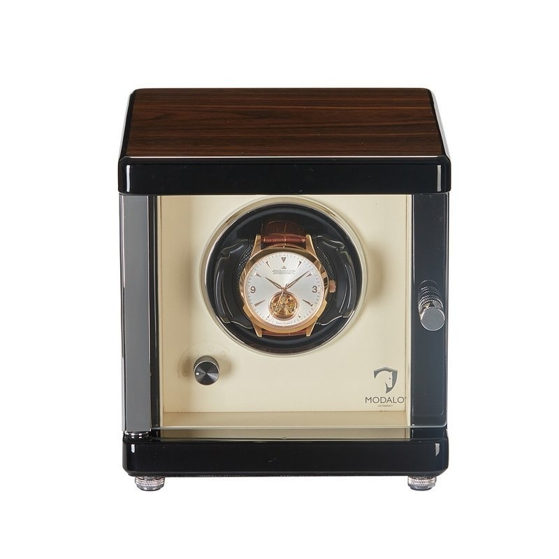 Modalo Uhrenbeweger Ambiente MV4 für 1 Uhr Walnuss-Beige