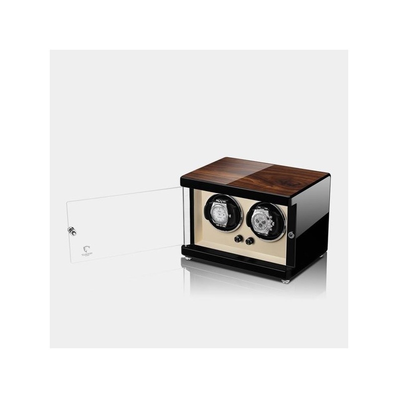 Modalo  Uhrenbeweger Ambiente MV4 für 2 Uhren wallnuss-beige