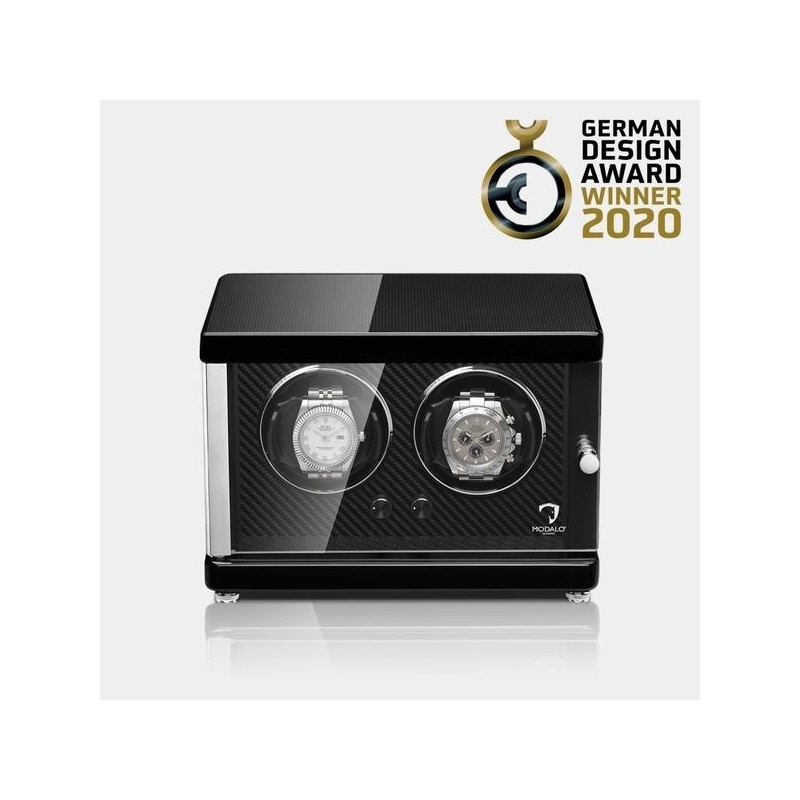 Modalo Uhrenbeweger Ambiente MV4 für 2 Uhren Carbon