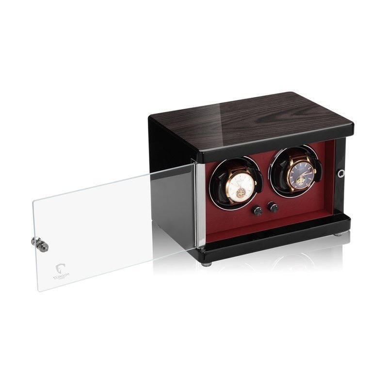 Modalo Uhrenbeweger Ambiente MV4 für 2 Uhren makassar-schwarz-rot