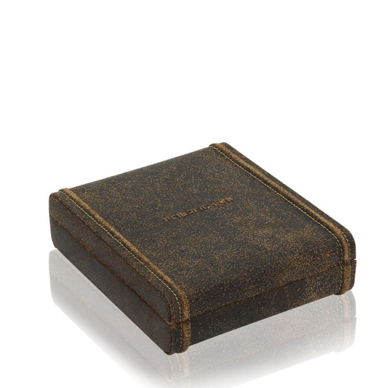 FRIEDRICH Manschetten- und Ringbox mit elastischen Schlaufen Cubano - Braun