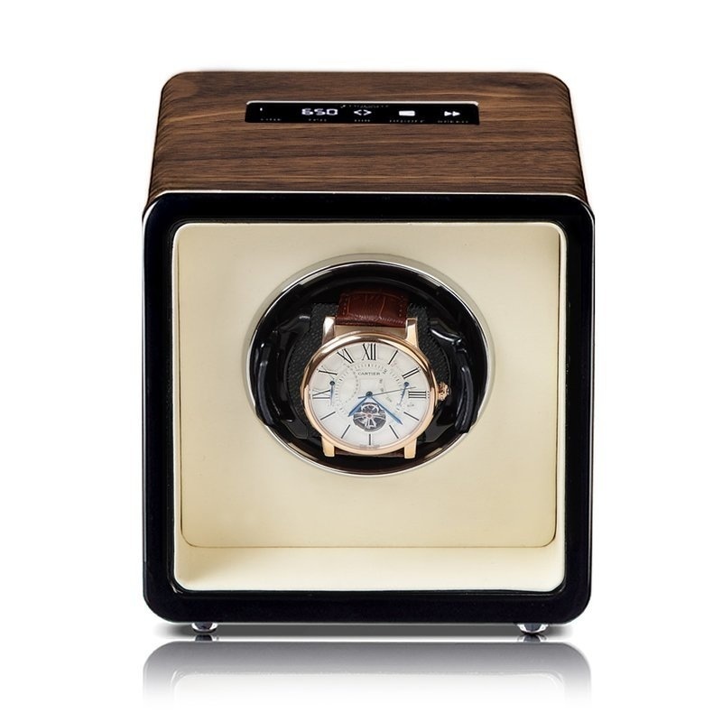 Modalo  Uhrenbeweger Saturn MV4 für 1 Uhr walnuss-beige