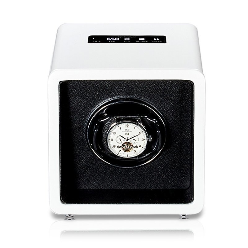 Modalo Uhrenbeweger Saturn MV4 für 1 Uhr Hochglanz weiß