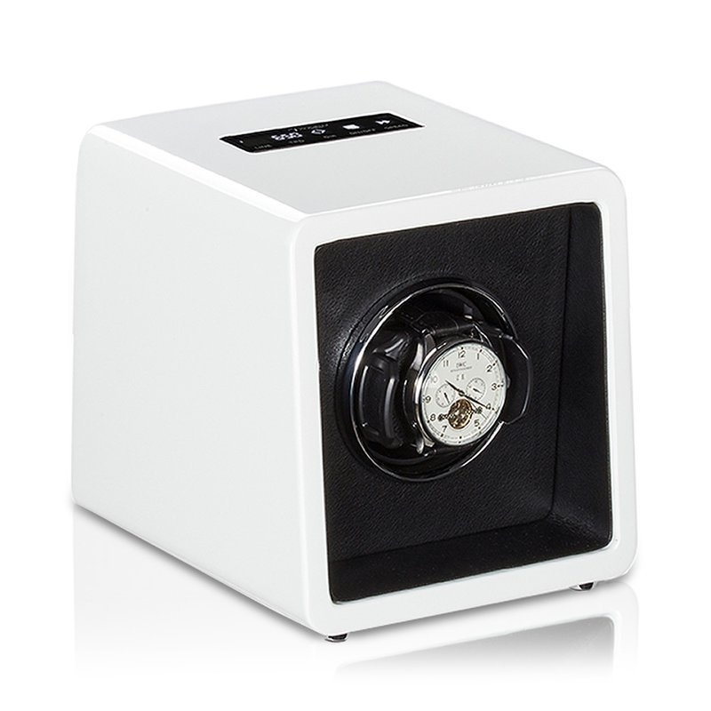 Modalo Uhrenbeweger Saturn MV4 für 1 Uhr Hochglanz weiß