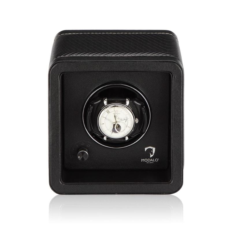 Modalo Uhrenbeweger Saturn Style MV4 für 1 Uhr Schwarz-Carbon