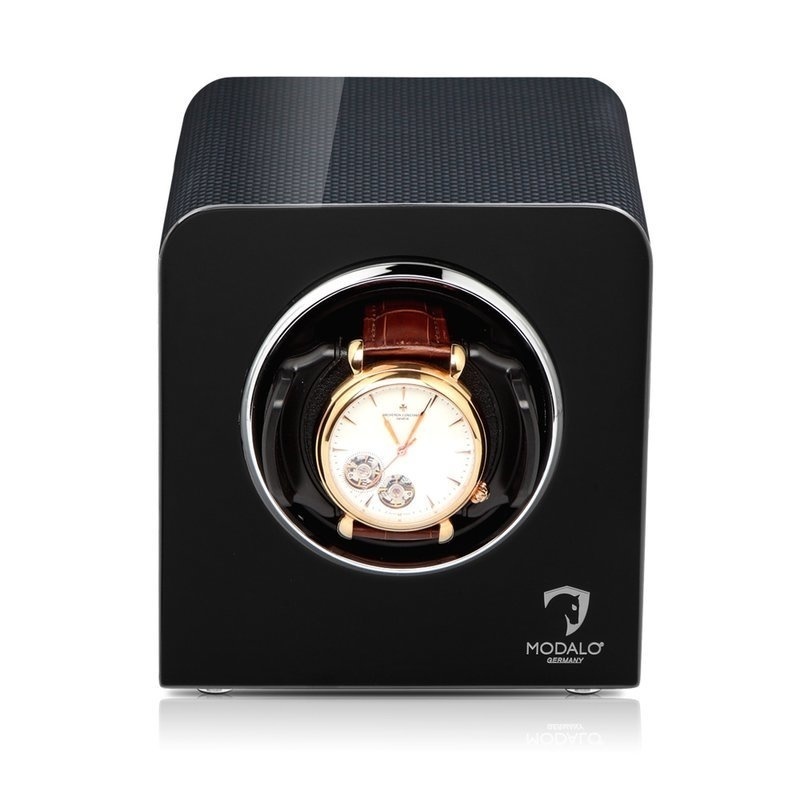 Modalo  Uhrenbeweger Inspiration MV4 für 1 Uhr Carbon-Schwarz