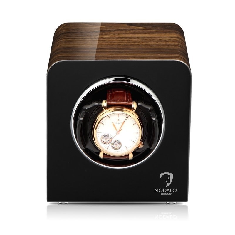 Modalo  Uhrenbeweger Inspiration MV4 für 1 Uhr Walnuss-Schwarz