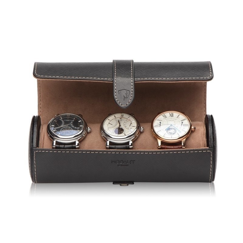 Modalo  Uhrenrolle Dyon für 3 Uhren Schwarz