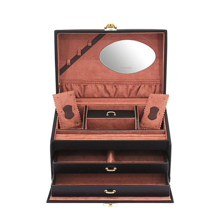 FRIEDRICH Schmuckschatulle Copenhagen 2.0 - Schwarz/Rouge