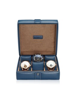 Modalo Uhrenbox Gallante für 6 Uhren Blau