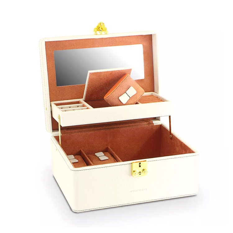 FRIEDRICH Schmuckkoffer Ascot - Elfenbeinweiss/Braun