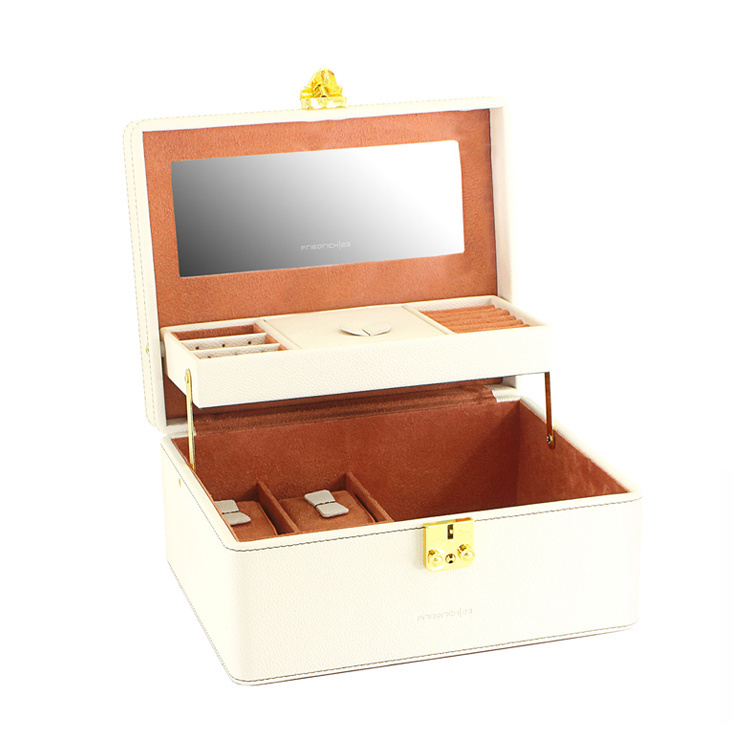 FRIEDRICH Schmuckkoffer Ascot - Elfenbeinweiss/Braun