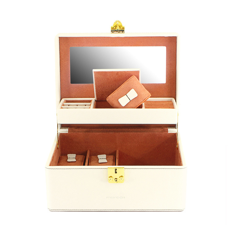 FRIEDRICH Schmuckkoffer Ascot - Elfenbeinweiss/Braun