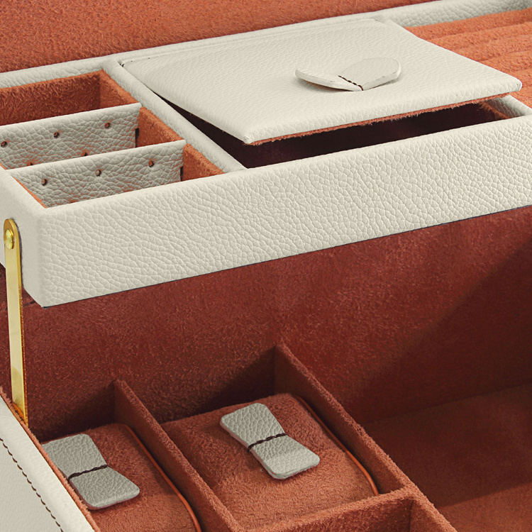 FRIEDRICH Schmuckkoffer Ascot - Elfenbeinweiss/Braun