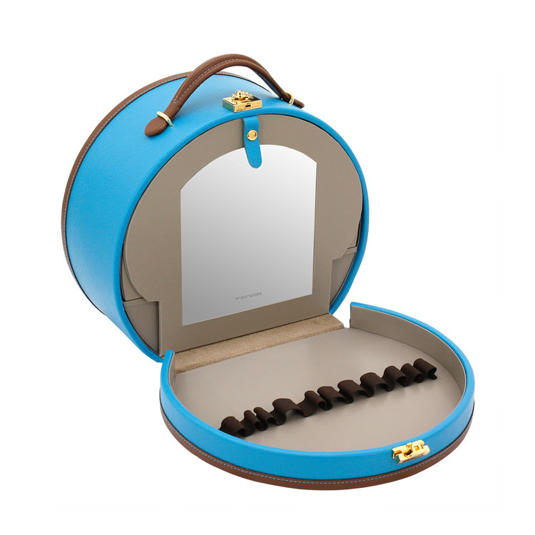 FRIEDRICH Kosmetik-Schmuckkoffer Ascot - Blau/Braun