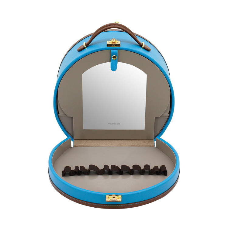 FRIEDRICH Kosmetik-Schmuckkoffer Ascot - Blau/Braun