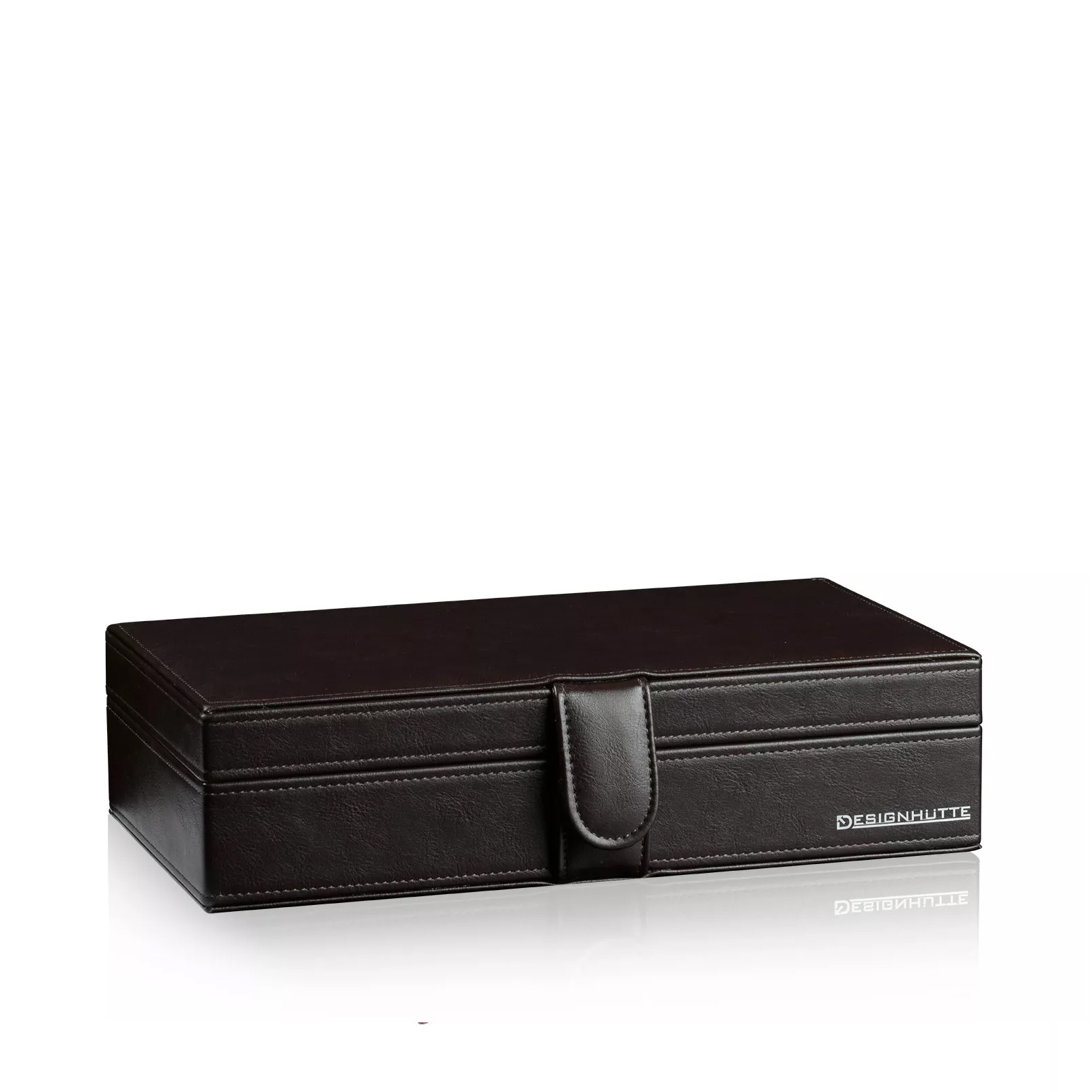 Designhütte Uhrenbox Seattle 10 - Dunkelbraun