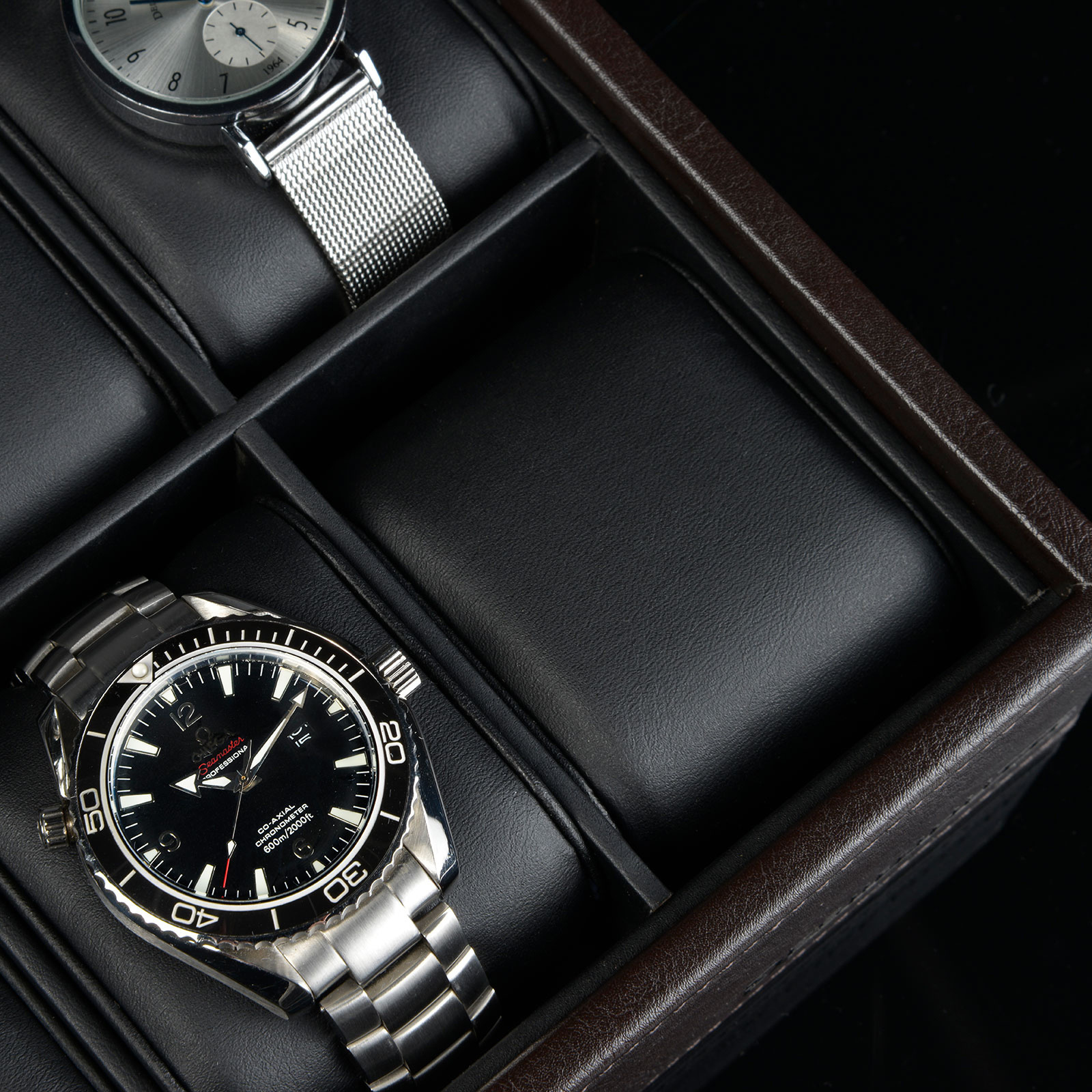 Designhütte Uhrenbox Seattle 10 - Dunkelbraun