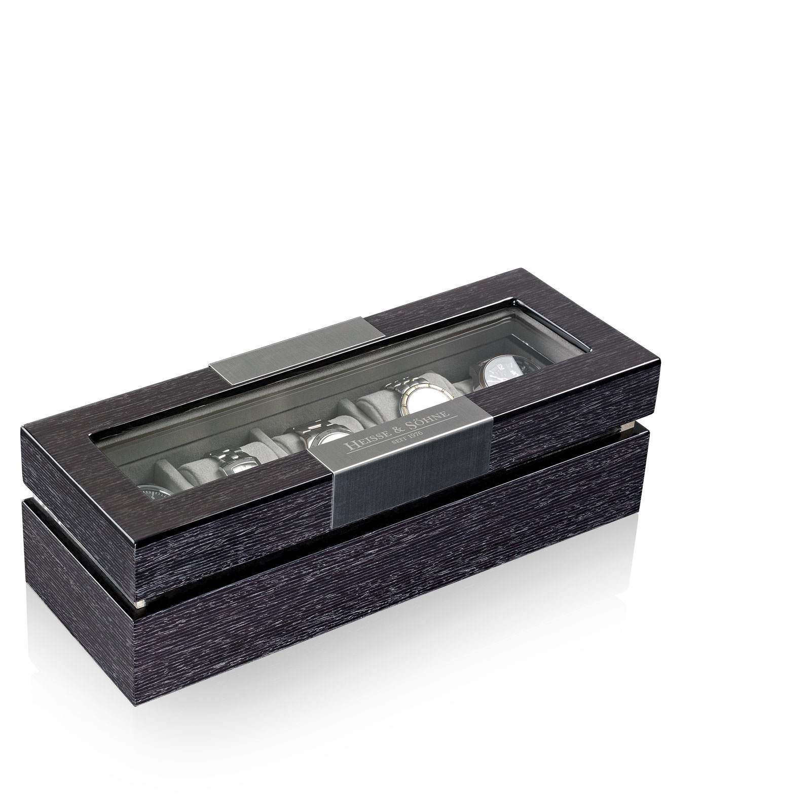 Heisse & Söhne Uhrenbox mit Sichtfenster Executive 5 - Quercus