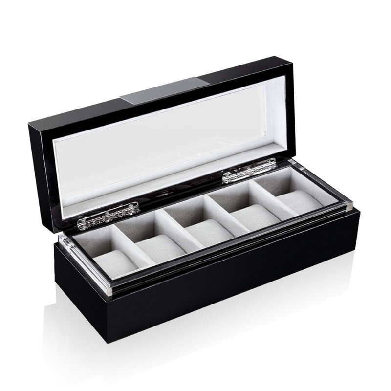Heisse & Söhne  Uhrenbox Executive 5 - Schwarz