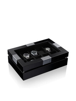 Heisse & Söhne Uhrenbox Executive 10 - Schwarz/Schwarz