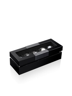 Heisse & Söhne Uhrenbox Executive 5 - Schwarz/Schwarz