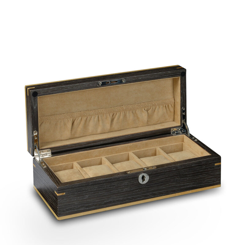 Heisse & Söhne  Uhrenbox Aberdeen 5 - Schwarz