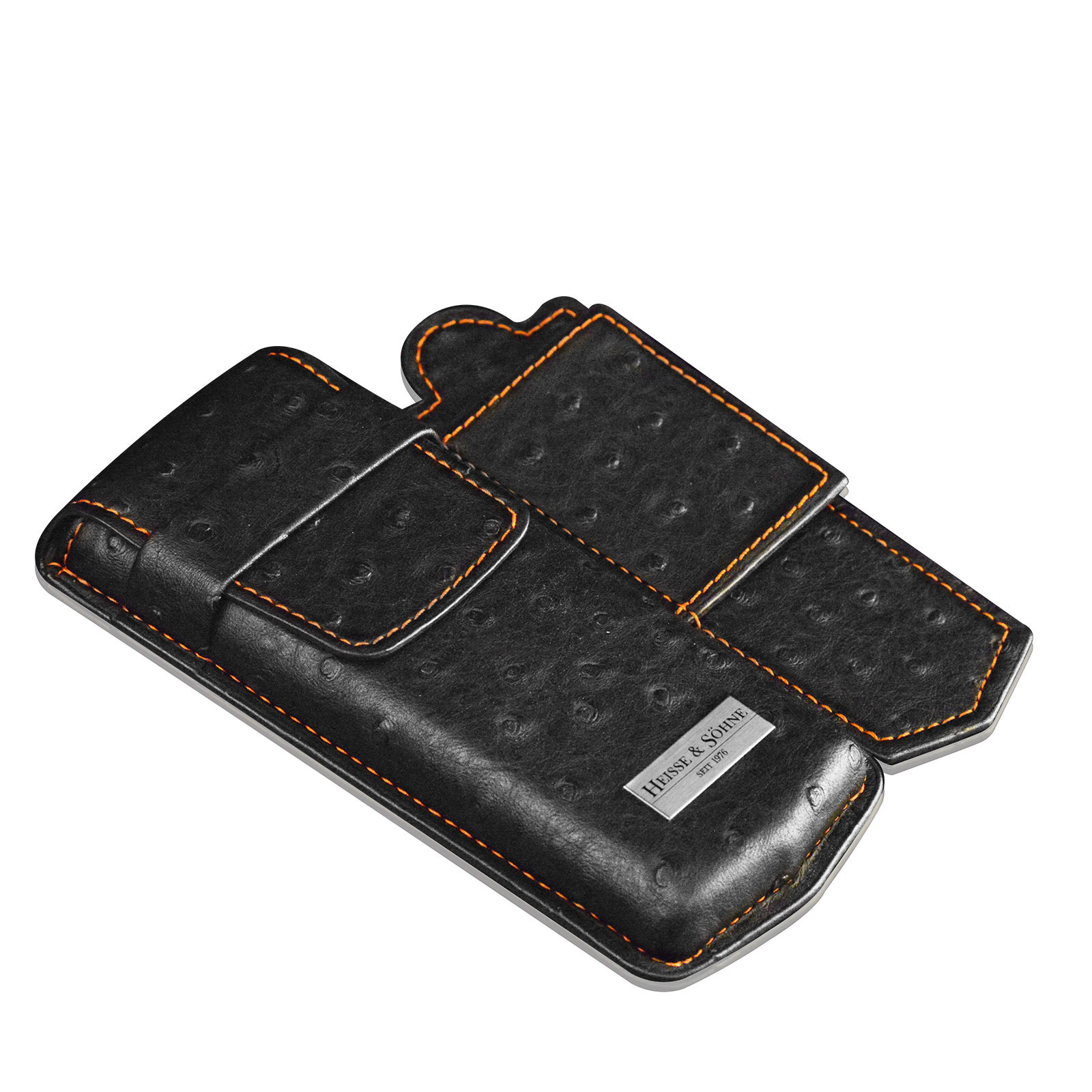 Heisse & Söhne  Uhrenetui Mondo Ostrich - Orange