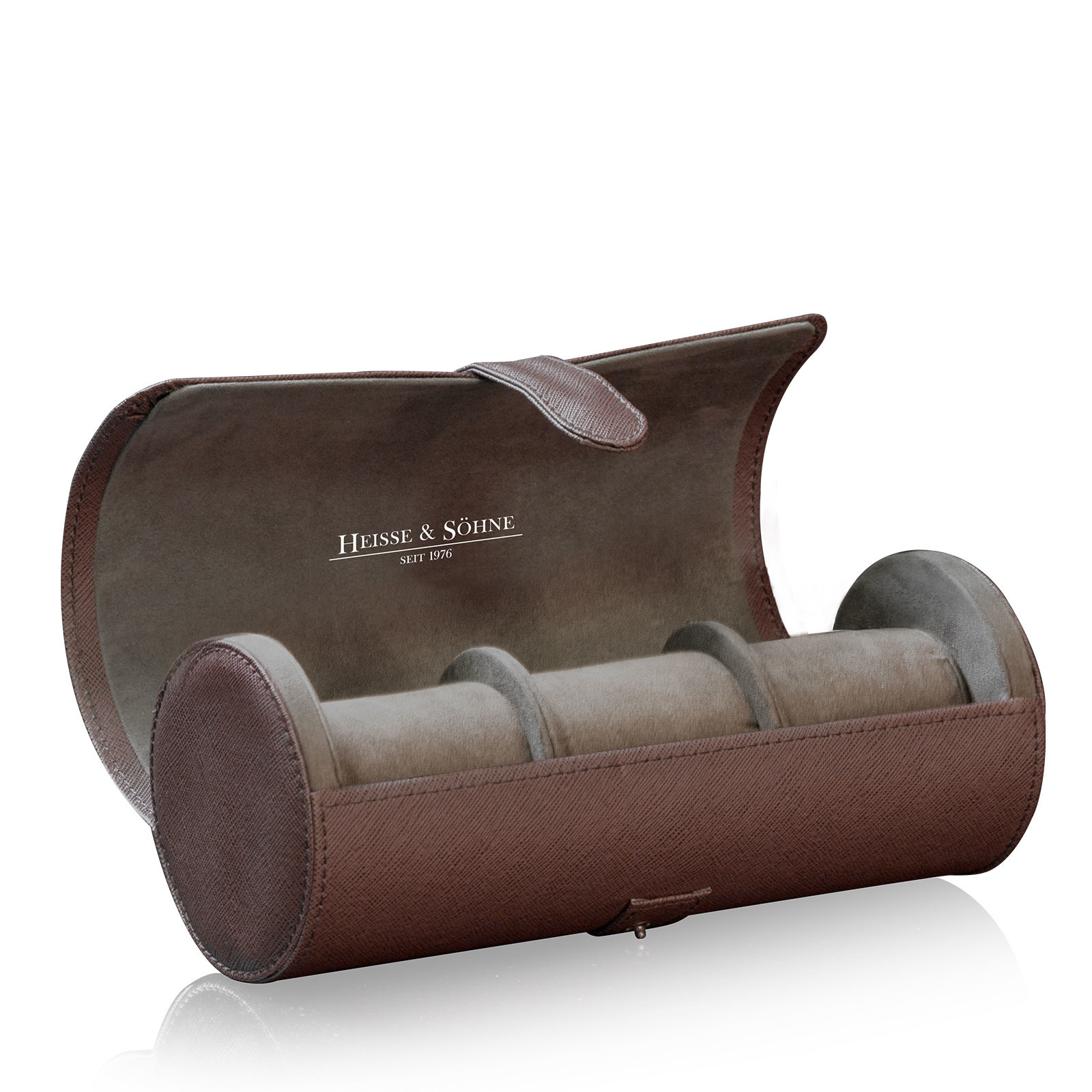 Heisse & Söhne  Uhrenrolle / Uhrenetui Rondo 3 - Braun