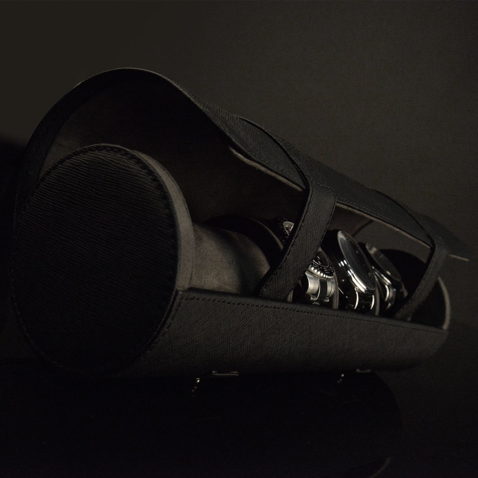 Heisse & Söhne  Uhrenrolle / Uhrenetui Rondo 5 - Schwarz