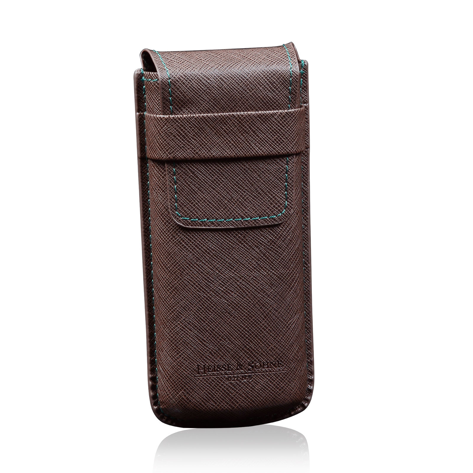 Heisse & Söhne  Uhrenetui Mondo Saffiano-Braun/Grün