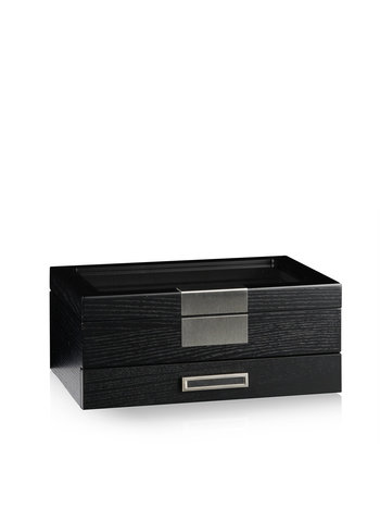 Heisse & Söhne Uhrenbox Monteray 10+ Esche - Schwarz Seidenmatt