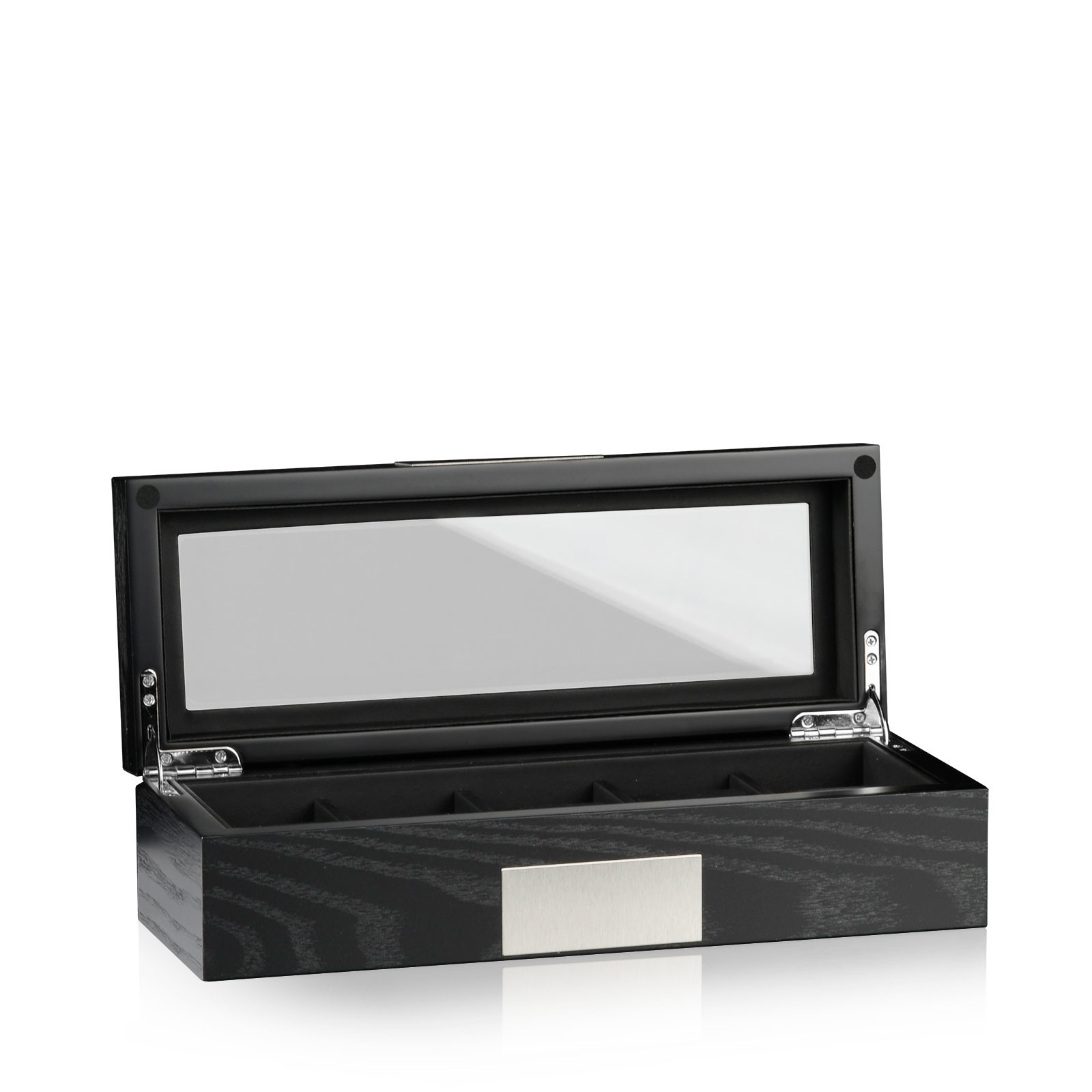 Heisse & Söhne Uhrenbox Monteray 5 Esche - Schwarz Seidenmatt