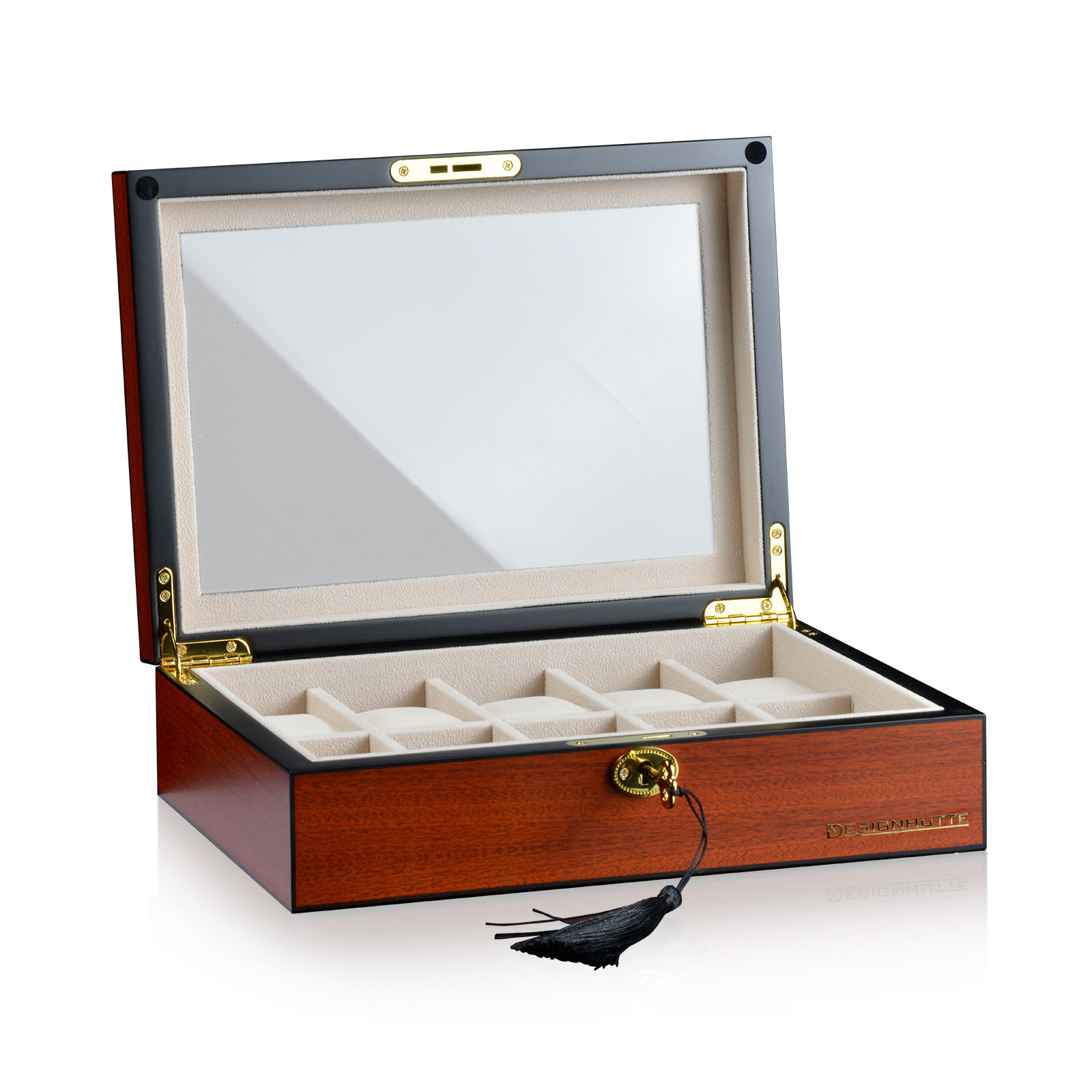 Designhütte Uhrenbox Auckland 10 - Kirsche