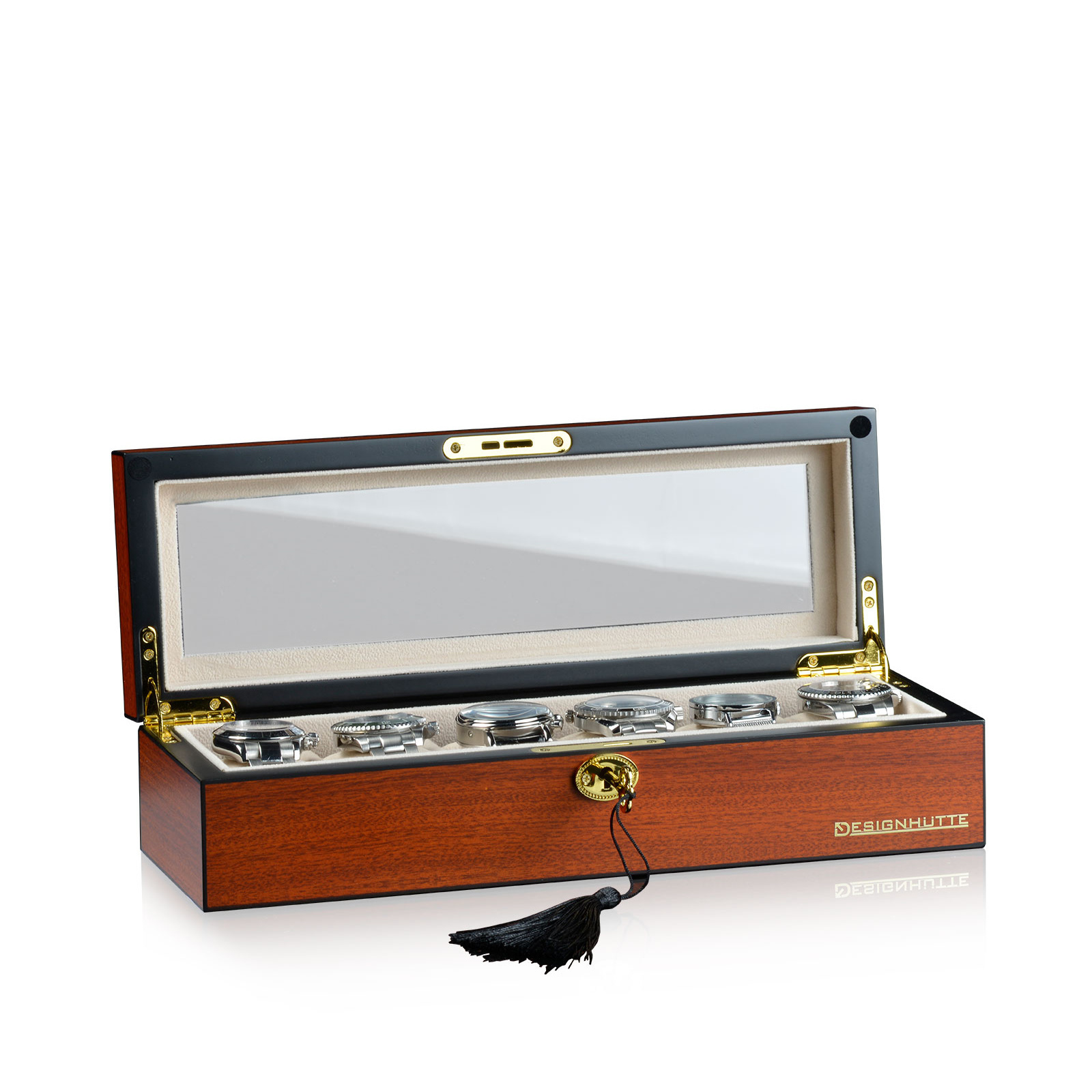 Designhütte Uhrenbox Auckland 6 - Kirsche